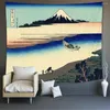 Tapeçarias Monte Fuji Japão Tapeçaria Arte Impressão A Grande Onda de Kanagawa Decoração de Suspensão de Parede Casa Japonesa