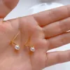 Boucles D'oreilles Clous Perle De Zircone Avec Radian Parfait Et Acier Titane Transparent CCN222