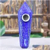 Cachimbos para fumar Natural Lapis Lazi Tubo de cristal Hexagonal Prisma Estrangeiro Simples Moderno Fábrica Vendas Diretas Entrega Gota Home Garden Hou Otreu