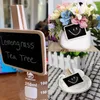 Party Decoration 20st/Pack Mini Chalkboards With Support Easels Stand Place Cards Liten Rectangle Little Wood Blackboard för födelsedag