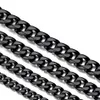 Chains Stainless Steel Miami Cuban Link Necklaces Black For Men Women Basic Punk Jewelry Choker 3MM 5MM 7MM 13MM2778