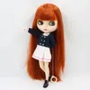 ICY DBS Blyth Doll 16 bjd игрушка 30 см красно-коричневые волосы белая кожа суставы тела матовое лицо подарок для девочки ob24 аниме-кукла 240122