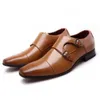 Sapatos de vestido homens feitos à mão couro italiano mocassins masculinos duplo-monk-strap elegante anti-deslizamento conforto design tamanho grande ferramental