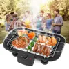 Non Stick Electric BBQ Teppanyaki Barbeque Grill Griddle EU Plug Table Top rökfri rostlös och hållbar justerbar temperatur257w