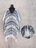 Basic Casual Dresses Large crochet beach dress cover Sarong Kaftan Beach Tunic Plage Bathroom Set cover Pareo Beach Bikini cover #Q776 J240130