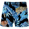 Pantaloncini da uomo 2024 uomini estivi modello tigre stampa 3D streetwear sport da spiaggia pantaloni da bagno casual abbigliamento maschile