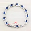 Braccialetti I più venduti Zircone blu Argento Colore Overlay Bracciale Salute Gioielli di moda per le donne Portagioie gratuito SL45