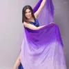 Scen Wear Silk Sal For Belly Dancing Shawls Dance Veil Scarves Face Anpassad hand kastad halsduk 200 cm 250 cm 270 cm