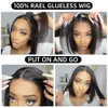Glueless Wig Human Hair Ready To Wear Preplucked Bob Straight Wigs 5 5 hd Lace Closure Pre Cut 13 4 Front 240126