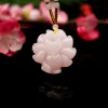 Pendants Pendants Pink Jade Nine Nine Fox Pendants Collier Fashion Jewelry Chinese Handcarved Charm Accessoires Amulet Gifts Men Femmes