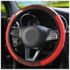 Capas de volante durável capa de carro guarnição 7-38cm antiderrapante proteger cinza pvc grão de madeira vermelho