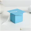 Party Decoration Bachelor Hat Packaging Box Creative Wedding Candy Graduation Return Gift Drop Delivery Dh6Vg