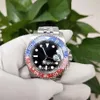 -verkoop BP 2813 uurwerk 126710 met rood en blauw Cerachrom keramiek 24-uurs schaal bezel 40MM zwarte wijzerplaat automatisch herenhorloge 279Y