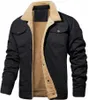 Hunting Jackets Pleated Collar Jacket Coat Winter Cotton Mens Sherpa Trucker Military Parka Green Tactical Cargo Coats Clothes Overcoats