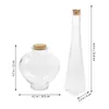 Storage Bottles Unity Sand Ceremony Kit Wedding Decorative Vase Cork Lid 3Pcs Heart Shaped Wishing Bottle Desktop Hydroponic Plant