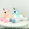 40cm LED Licorne en peluche jouets éclairer animaux en peluche licorne mignon cheval lumineux poupée douce jouet pour enfant fille cadeau d'anniversaire de noël 2239