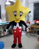 Costume della mascotte della stella gialla di prestazione di Halloween per la personalizzazione del supporto di spedizione gratuita per la vendita della mascotte del personaggio dei cartoni animati del partito