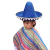ワイドブリムハットメキシコ人パーティーハットシンコデマヨ通気性ヘッドドレスファッションソンブレロサン
