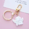 Party Favor 10pcs Baby Shower Christening Heart Angel Keychain Girl Boy Baptism Gift Cute Giveaway Souvenir175M