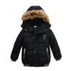子供のための冬の男の子のジャケットコートキッズ温かいフード付きアウトウェア厚いフリースコートベイビーボーイ服コスチューム2 3 4 5 6 Y 240122