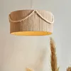 Pendant Lamps Boho Wabi Sabi Retro Wood Bead Fringe Lampshade Creative Bedroom Indoor Dining Room El Kitchen Hanging