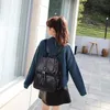 Damen-Rucksack aus PU-Leder, Schultasche, klassisch, schwarz, wasserdicht, für Reisen, Multifunktions-Schulter, Style247r