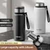 Water Bottles 1500ML Stainless Steel Thermos Bottle For Coffee Vacuum Thermal Insulated Cup Flasks Double Wall Travel