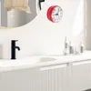 Väggklockor badrum klocka vattentät retro dekor sug kopp kök dekorera för levande
