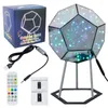 Veilleuses fantaisie géométrie espace LED lampe d'art infini dodécaèdre couleur lumière USB charge cadeaux de noël décorations