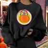 Dames Hoodies Alien Patch Sweatshirt Halloween Gepersonaliseerde Gedrukte Losse Dames Trui