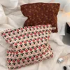 Cosmetic Bags Outdoor Travel Makeup Bag Toiletry Organizer Floral Women Corduroy Zipper Clutch Phone Purse Beauty Storage Cases