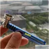 Smoking Pipes Glass Smoke Pipe With Clear Handle 9M Metal Bowl Mini Style Hand Spoon Tobacco Dab Tool Accessories Drop Delivery Home G Otwux