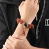 Strand Vajra Bodhi Buddha pärlor Handstring tibetansk stil fem kronblad exploderat kötttrörböner mäns armband