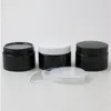 20 x 120G Podróż All Black Cosmetic Jar Pot Makeupa do twarzy Pojemnik na krem ​​butelka 4Z Opakowanie z plastikowymi pokrywkami etxgu