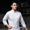 Outros vestuário branco chef macacão masculino manga curta estilo chinês hotel restaurante jantar cozinha cozimento chef uniforme manga longa