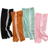 Trousers Toddler Kids Pants 2024 Summer Candy Color Harem Boys Cotton Soft Drawstring Side Stripe Baby DS19