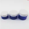 200 x 20g 30g 50g Pots en verre violet vides pour cosmétiques Pots de crème en verre bleu Emballage cosmétique avec couvercle en plastique noir capshigh qualti Epri