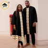 Abbigliamento etnico Coppie africane Vestiti per la matematica Bazin Riche Jacquard Uomo Top lungo e pantaloni Set Kaftan Dashiki Abiti maxi larghi da donna