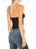 Dames Tanks Dames Y2k Crop Cami Top Mouwloos Spaghetti Band Laag Uitgesneden Ruches Hemdje Tank Tops Sexy Zomer Backless Shirt Vest