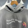 Heren Hoodies Sweatshirts Vintage Hiphop Street Enfants Riches Depimes Hoodies Tie Dye Gradiënt gewassen grijze letter afdrukken Sweatshirt Men vrouwen erd Hoody J240130