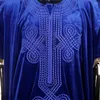 Etnik Giysiler HD Afrika kıyafetleri Erkekler için Yüksek kaliteli Nakış Mücevher Pazlanı ile 3 PCS Set Gömlek Pantolonları Ceket Nijerya Düğün