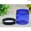 100 teile/los 50g Blau Kosmetik Kunststoff Glas Schwarz Aluminium Kappe Container Hohe Qualität Make-Up Fabrik Großhandel jargoods Fkuam