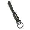 Keychains JessingsHow Fashion äkta läder Keychain Business Gift Key Chain Men Women Car Strap midjeplånbok Keyrings