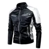 Vêtements de moto hommes automne décontracté Vintage veste en cuir manteau printemps tenue conception moteur Biker poche PU