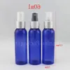 Flacone di plastica ricaricabile blu da 60 ml X 50, flacone nebulizzatore da 2 once, spray per profumo da 60 cc, pompa spray con contenitore in plastica di copertura Uxlis