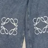 Jeans Womens Designer byxa ben Öppna täta byxor Varma damer plus storlek bantning jean raka byxor märke kvinnor kläder broderi tryckt lastbyxor