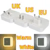 ナイトライトLEDライトミニセンサーコントロールEU US US UK Plug Nightlight Lamp for Hallway Pathway Wall Home Aisle WC