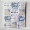 Novità Giochi Oggetti di scena Soldi Copia banconote Festa soldi falsi Giocattoli Sterline inglesi Gbp Britannici10 20 50 EUR Biglietto commemorativo finta billetta Note Giocattolo per bambini Regali per bambini