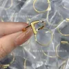 Goldschmuckdesigner Fendismus Ringe Klassischer Buchstaben Doppel F 2-in-1-Matching Ring für Frauenmodische Einfachheit und fortgeschrittener Ring für Frauen