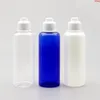 150 ml Pet Plastic Clear/Blue runda tomma flaskor Flip Cover Bottle For Lotion Shampoo Cosmetic Packaging Empty BottleGoods Wtage